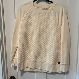 L.L.Bean Cream Quilted Sweater